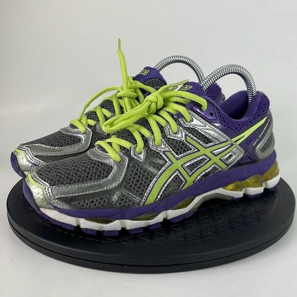 Asics Gel-Kayano 21 Silver/Purple Running Shoes T4H7N Women’s Size 7.5 - Picture 1 of 12